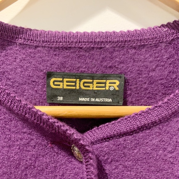 SOLD🚫Vintage 80s Geiger Wool Cardigan - Picture 9 of 12